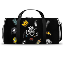 Load image into Gallery viewer, Black Jersey Gridlock Duffle Bag